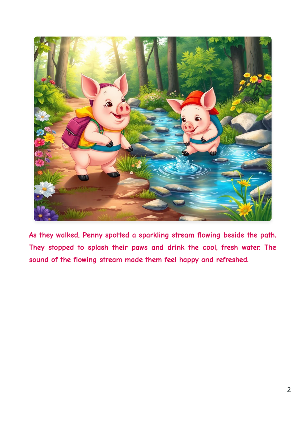 Two little pigs taking a hike - Storybook -Hardcopy