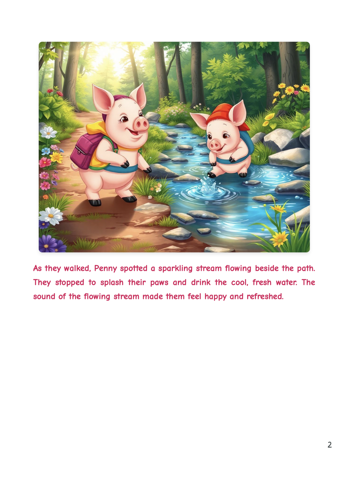 Two little pigs taking a hike - Storybook -Hardcopy