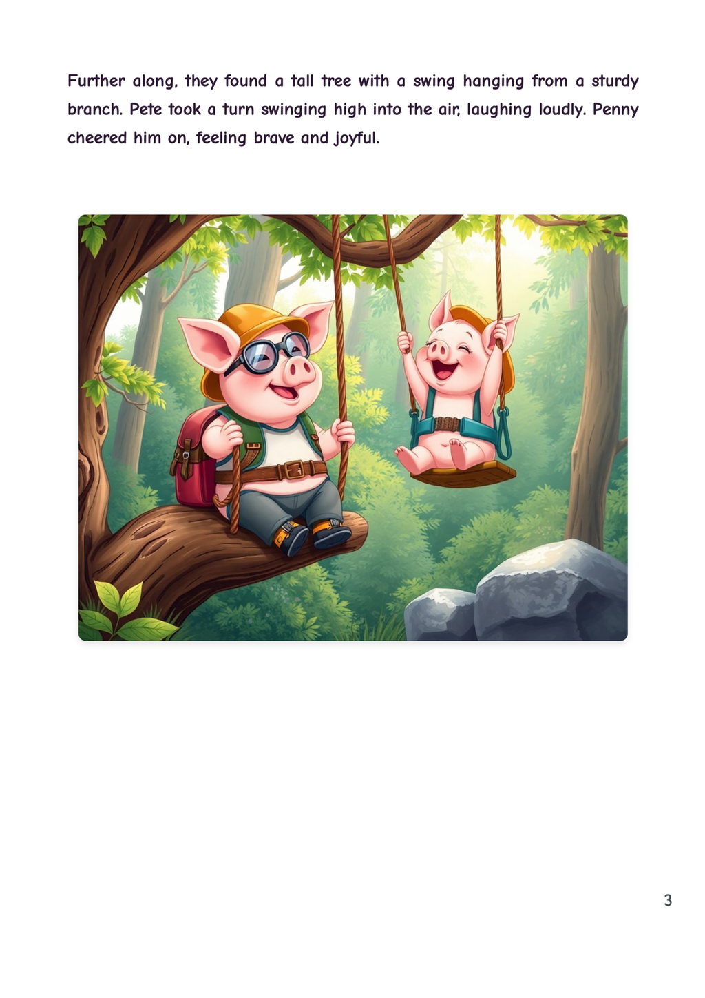 Two little pigs taking a hike - Storybook -Hardcopy