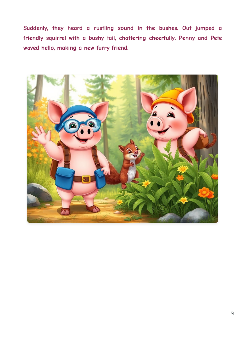 Two little pigs taking a hike - Storybook -Hardcopy