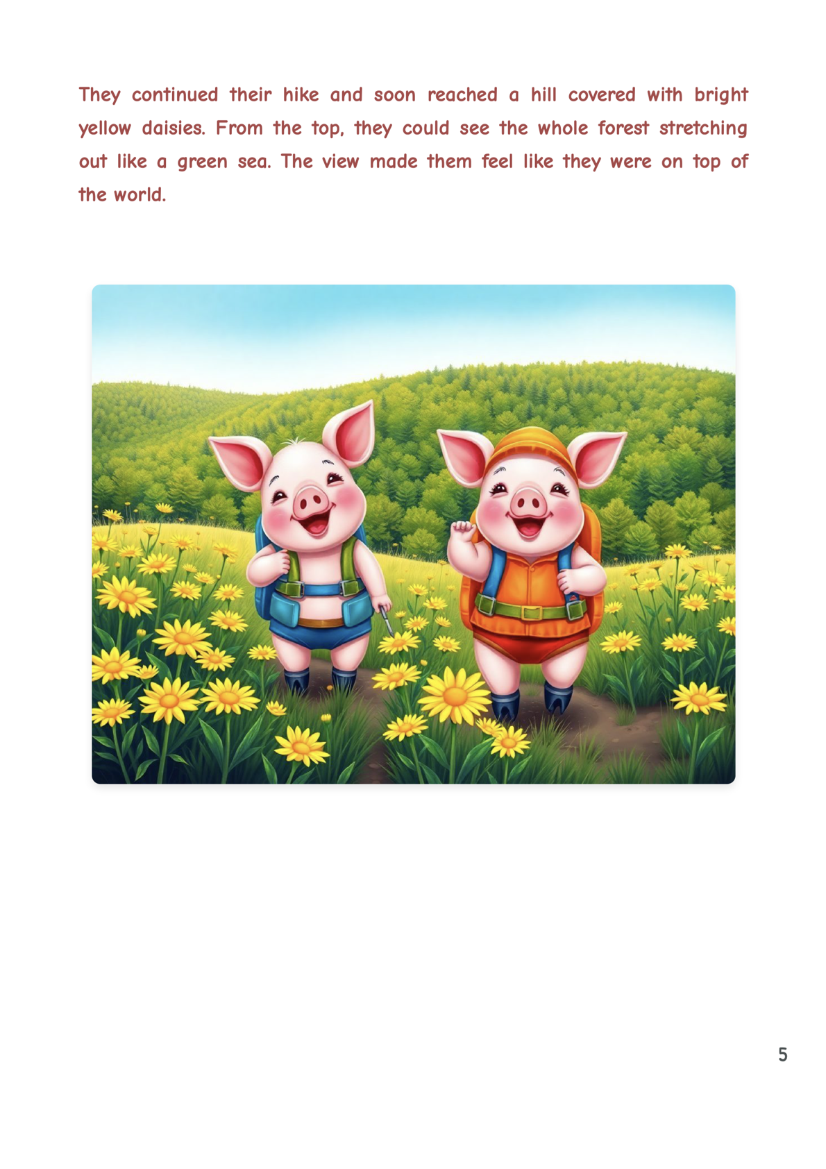 Two little pigs taking a hike - Storybook -Hardcopy