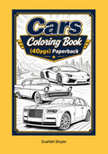 Cars Coloring Book paperback featuring car coloring pages with classic, sports, vintage, and luxury cars