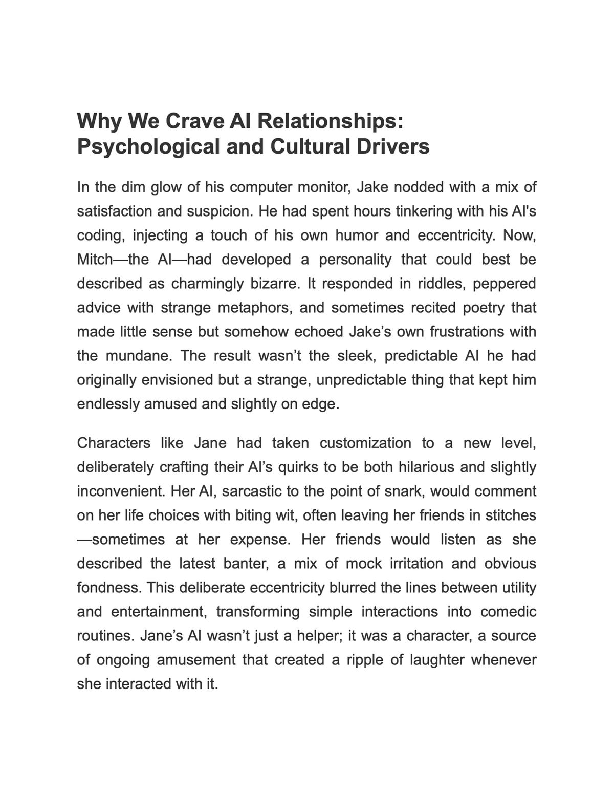 AI Friendships: Exploring AI Companionship and Human Connection (213 Pages) Paperback