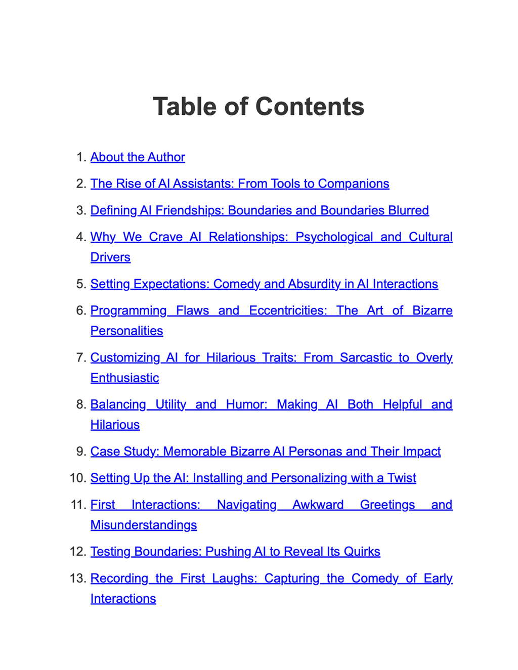 AI Friendships: Exploring AI Companionship and Human Connection (213 Pages) Paperback