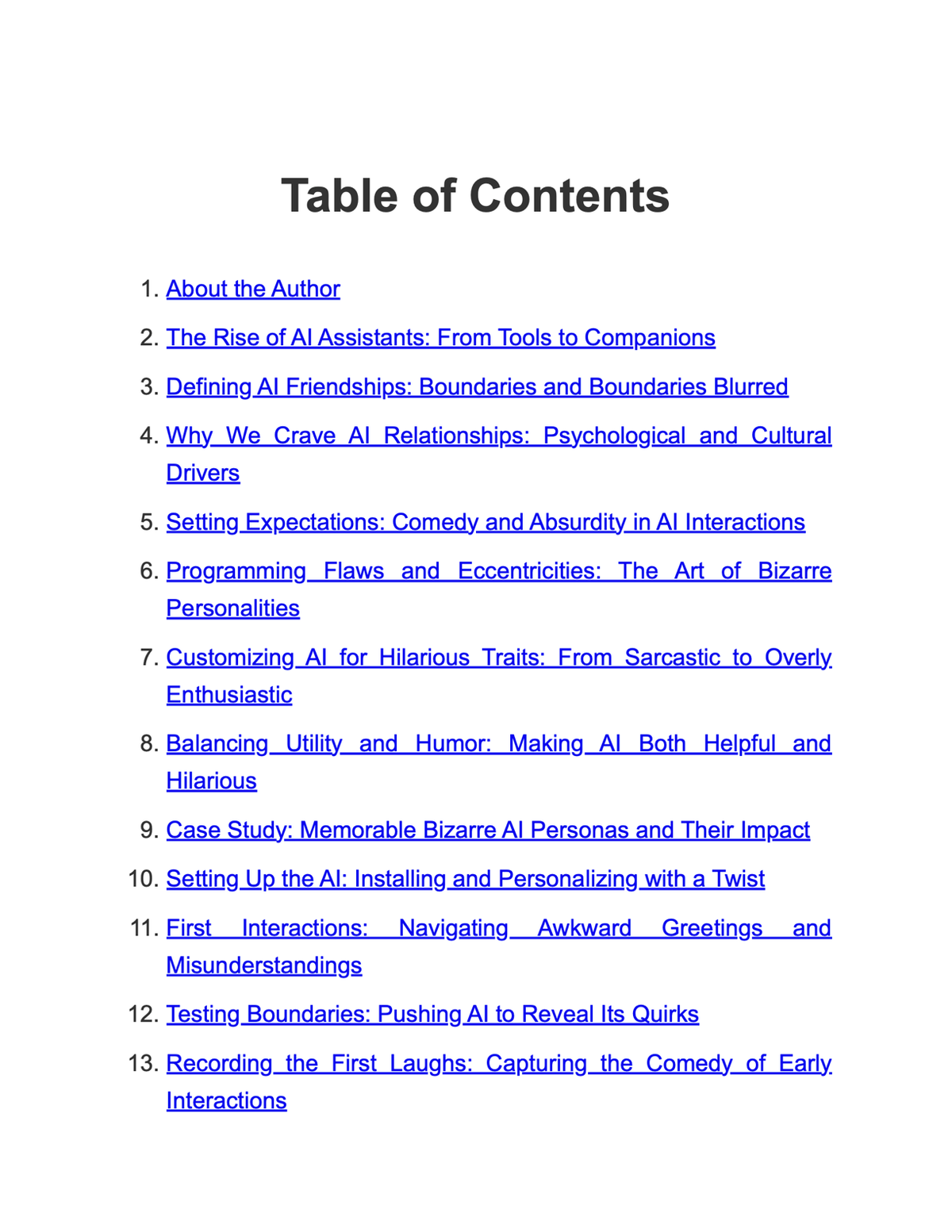 AI Friendships: Exploring AI Companionship and Human Connection (213 Pages) Paperback