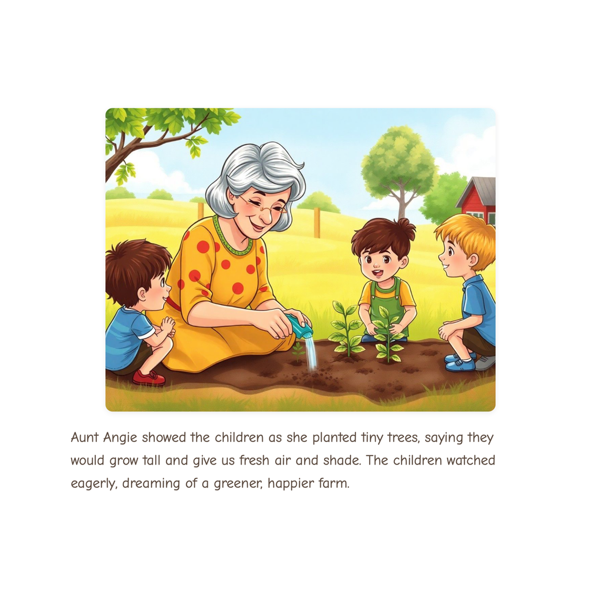 Aunt Angie's Farm Planting Trees - Hard Copy