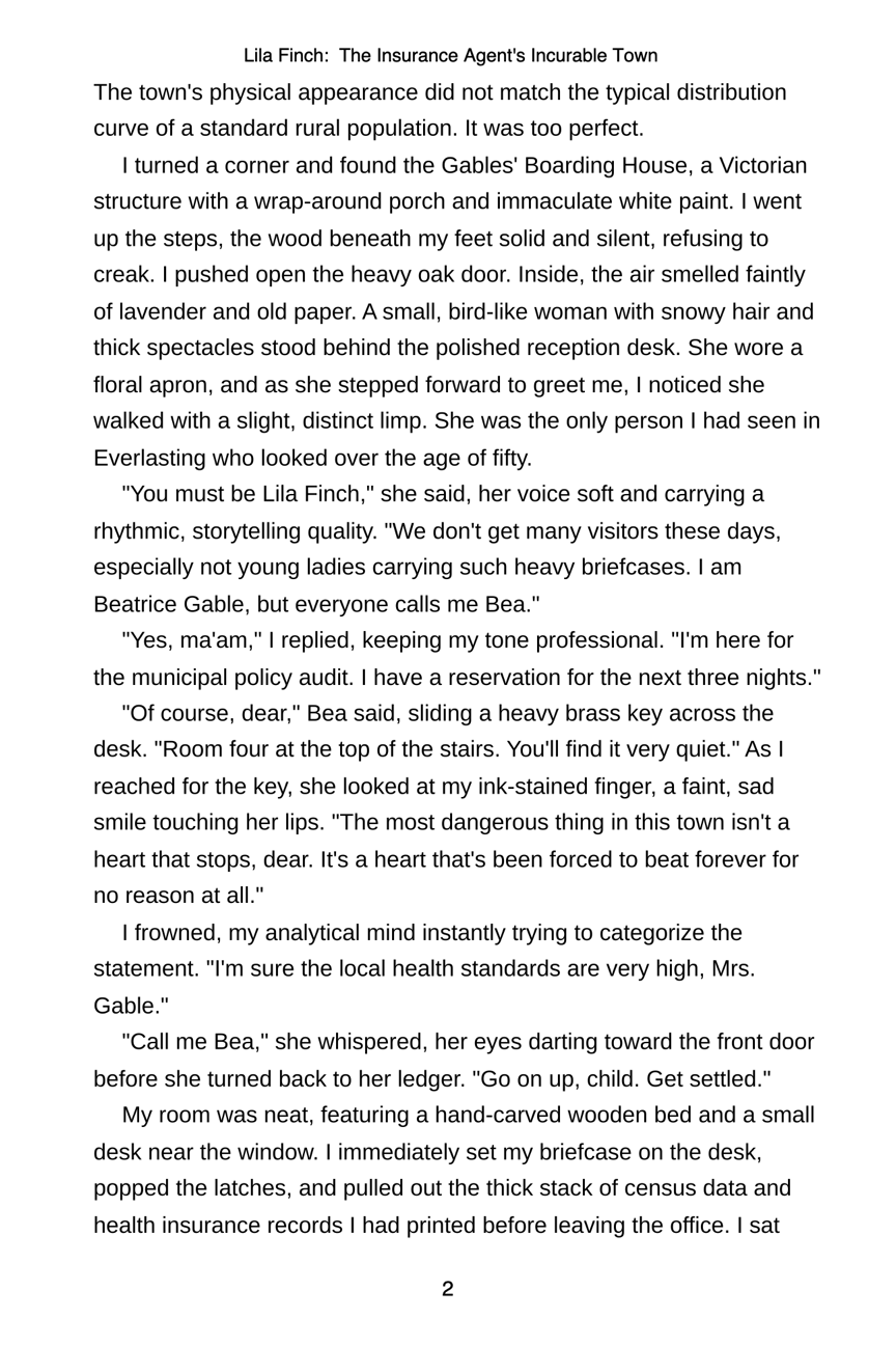 Lila Finch:  The Insurance Agent's Incurable Town - Paperback