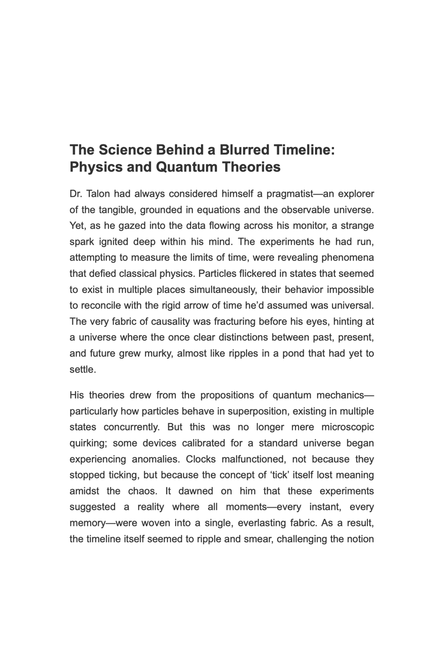 The Infinite Now – Time Travel Science Fiction Novel (98 Pages) Paperback