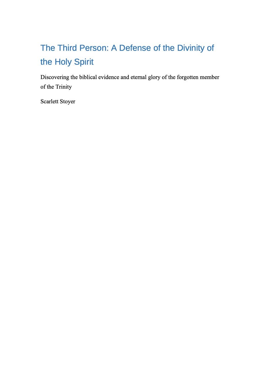 The Third Person – Paperback (401 Pages)