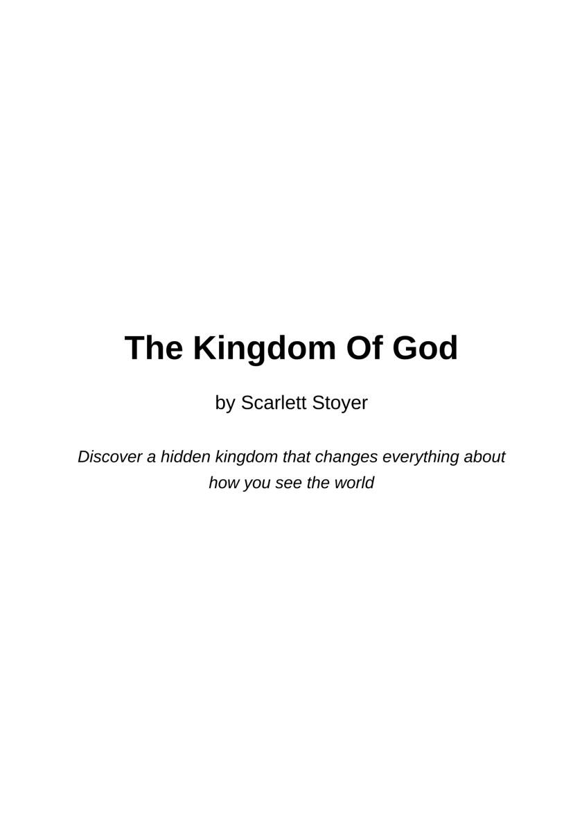 The Kingdom Of God - Paperback