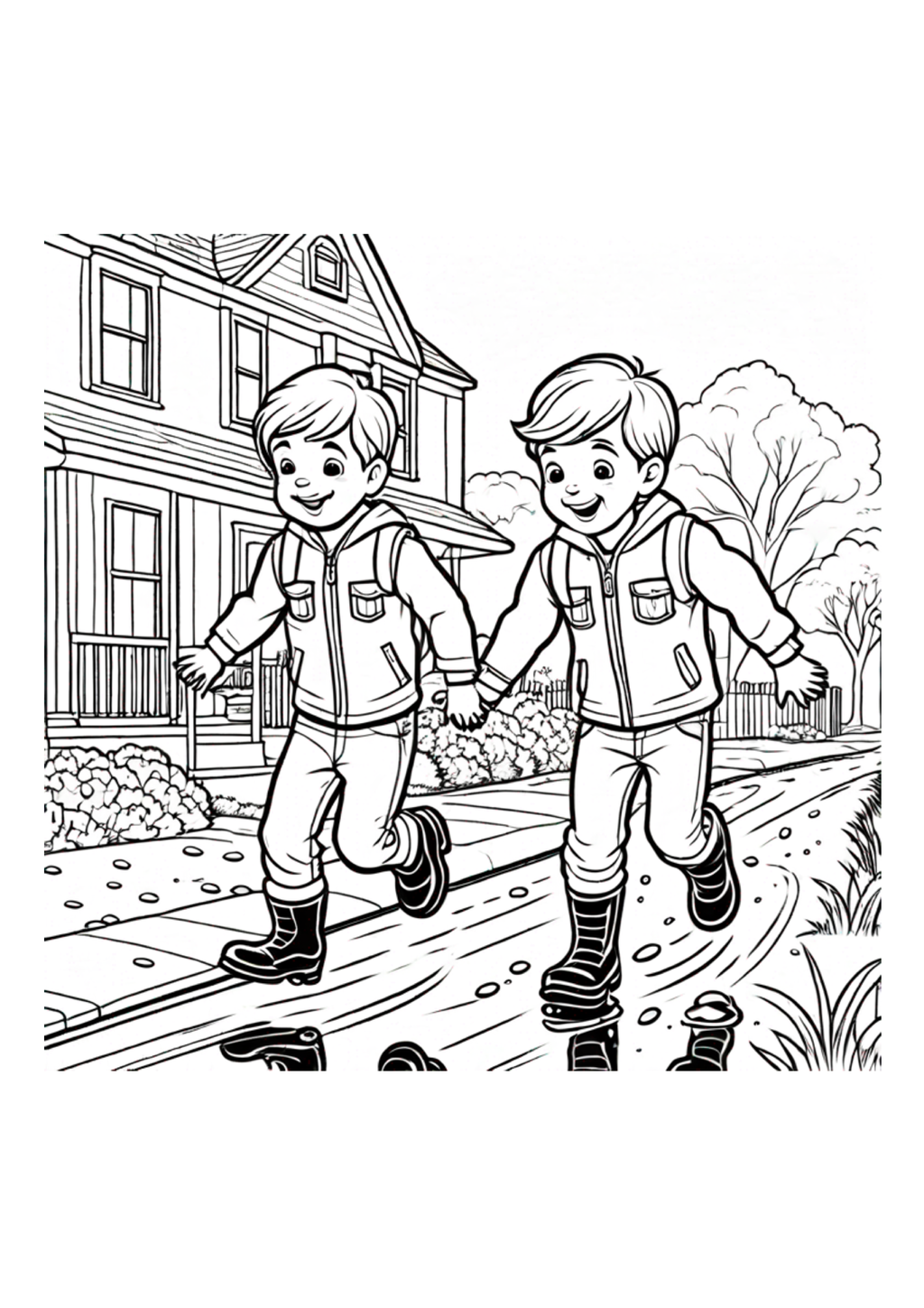 Brothers Coloring Book: A Celebration of Brotherhood and Family (40 Pages) Paperback