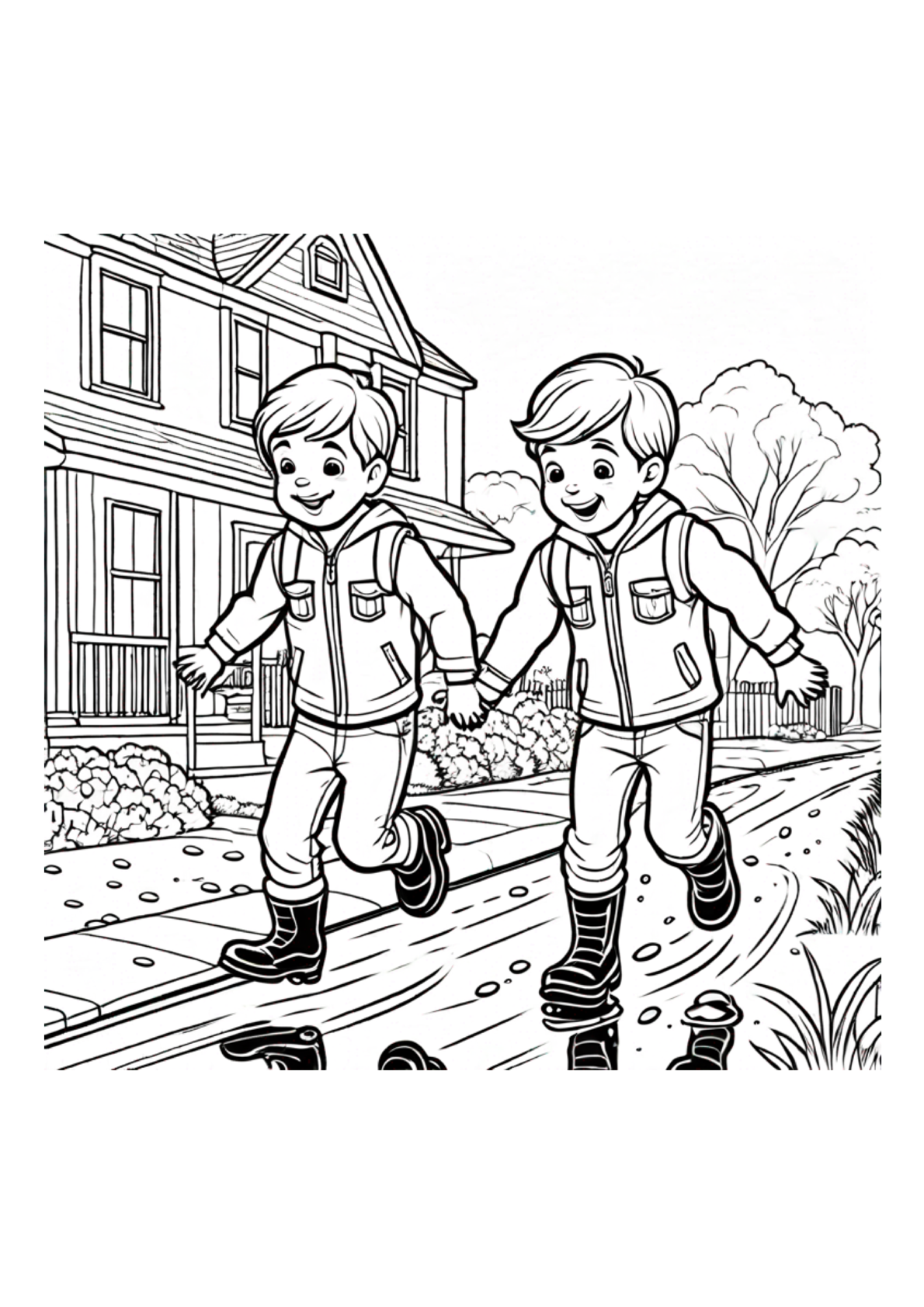 Brothers Coloring Book: A Celebration of Brotherhood and Family (40 Pages) Paperback