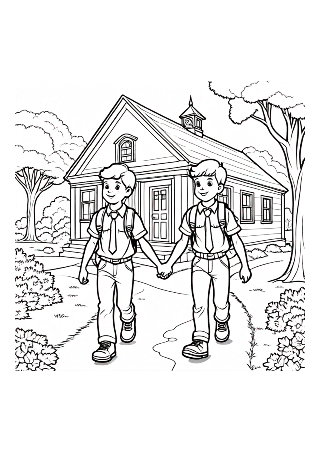 Brothers Coloring Book: A Celebration of Brotherhood and Family (40 Pages) Paperback