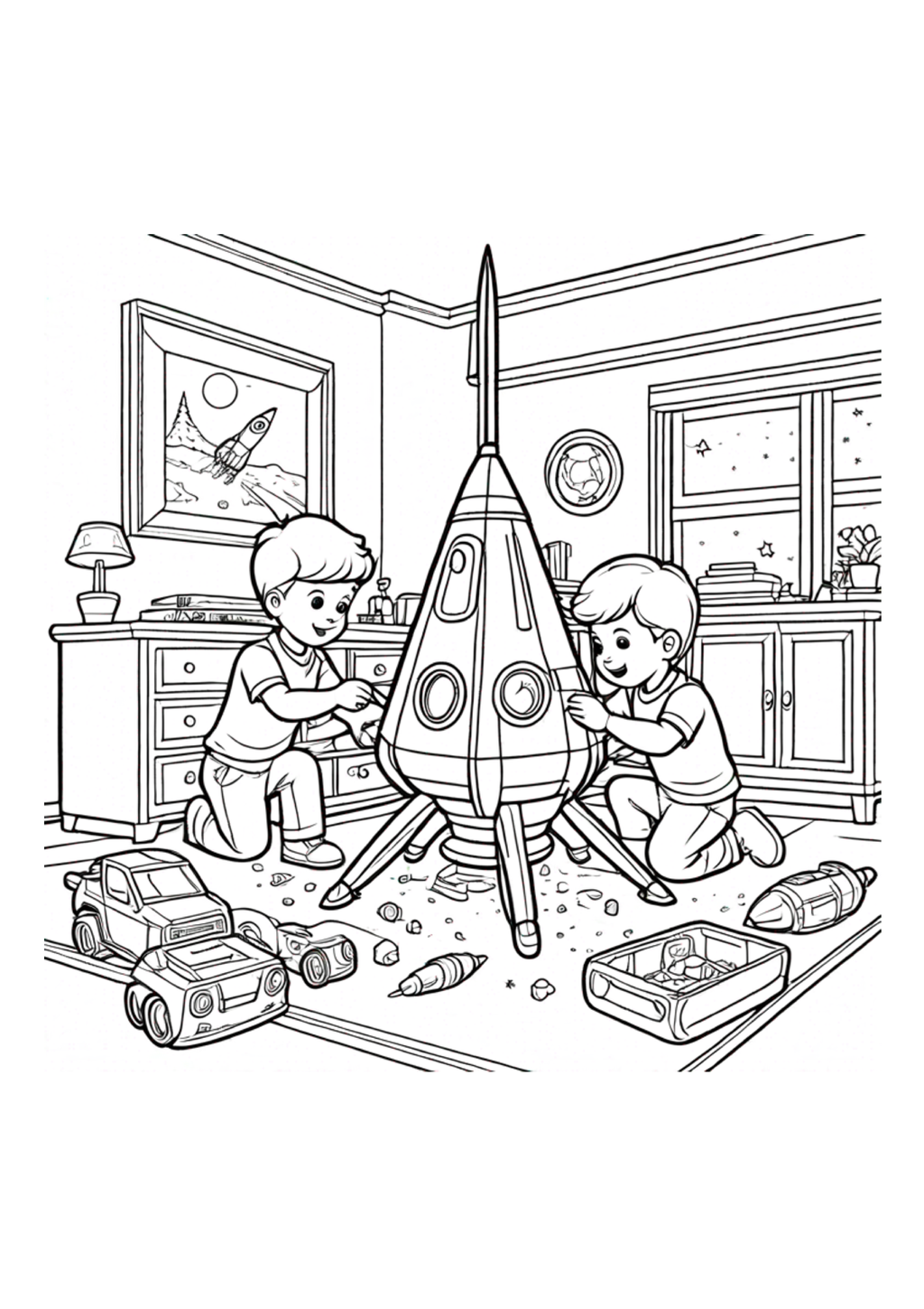 Brothers Coloring Book: A Celebration of Brotherhood and Family (40 Pages) Paperback