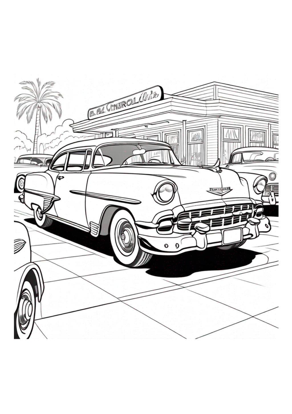 Cars Coloring Book – Car Coloring Book (40 Pages) Paperback