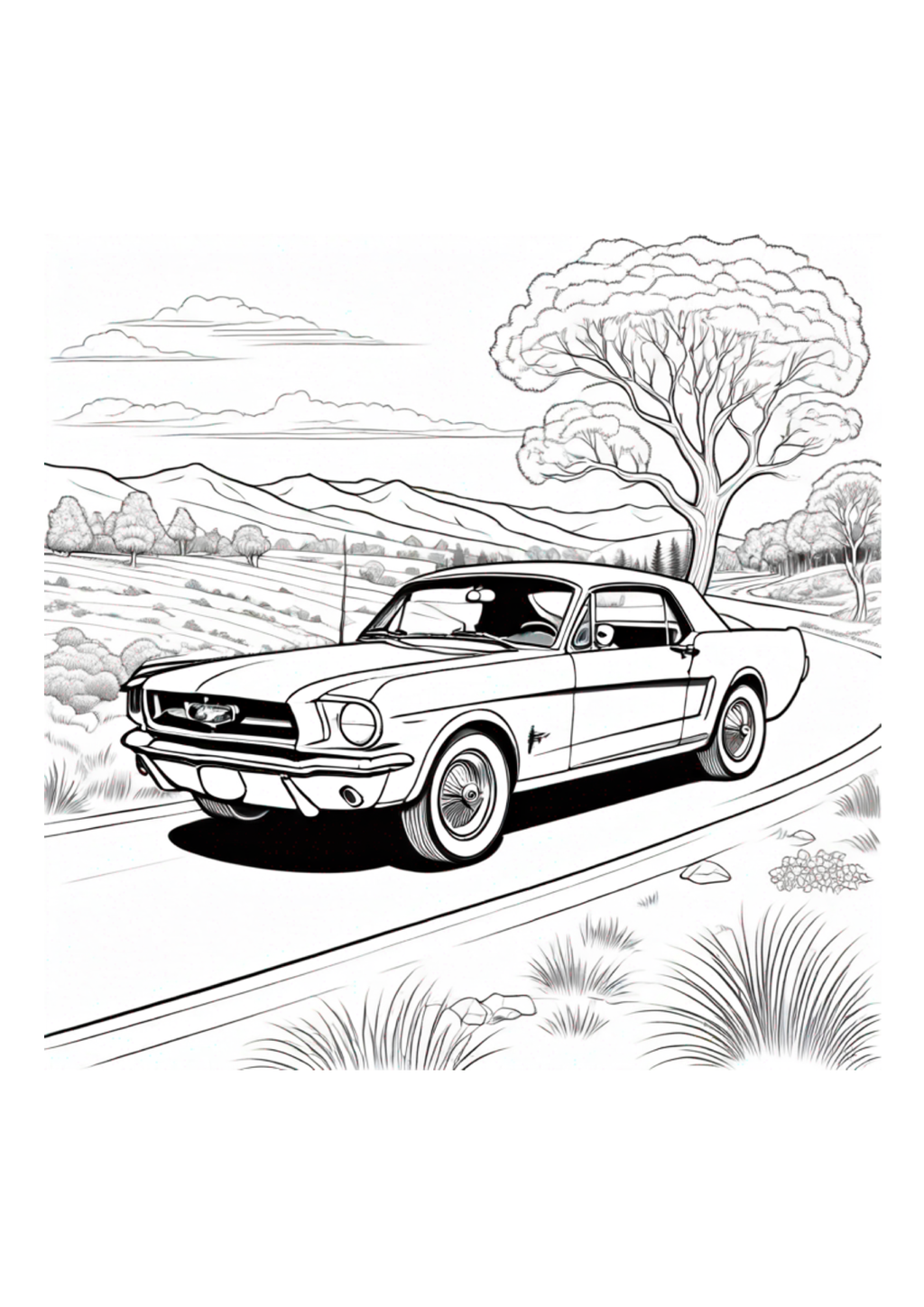 Cars Coloring Book – Car Coloring Book (40 Pages) Paperback