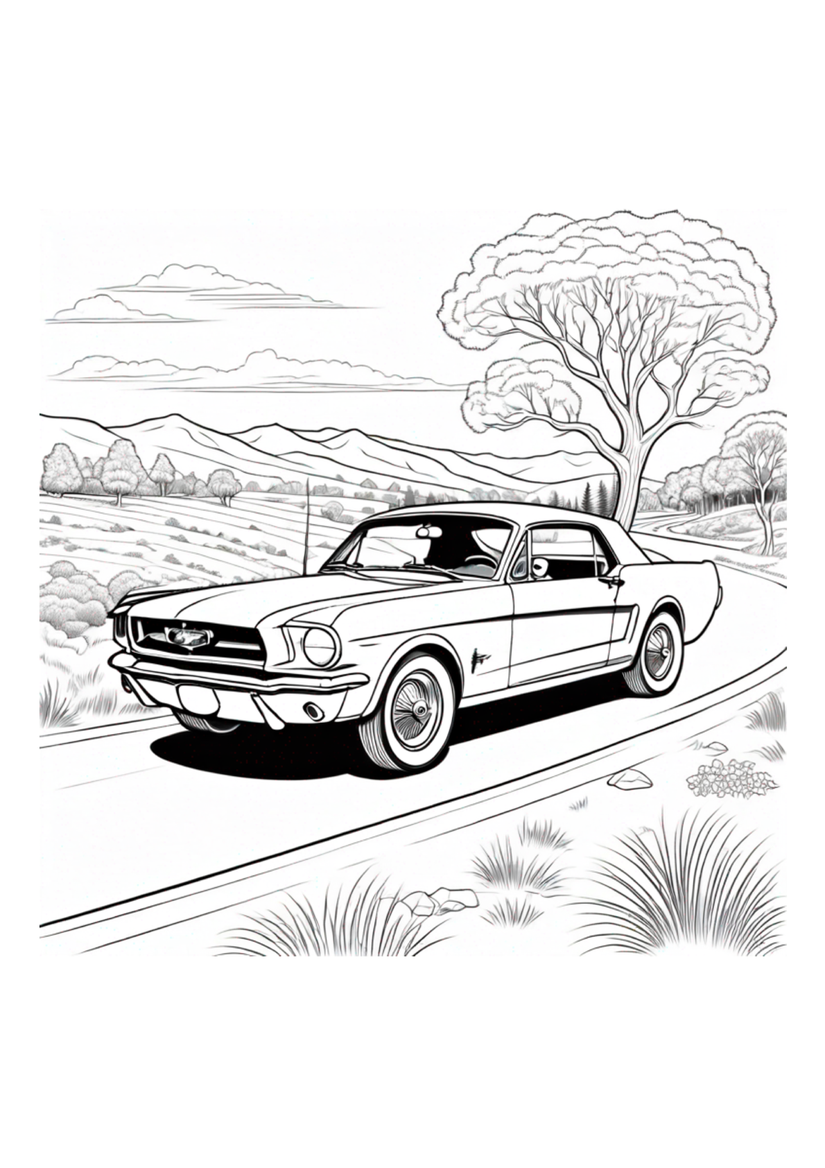 Cars Coloring Book – Car Coloring Book (40 Pages) Paperback