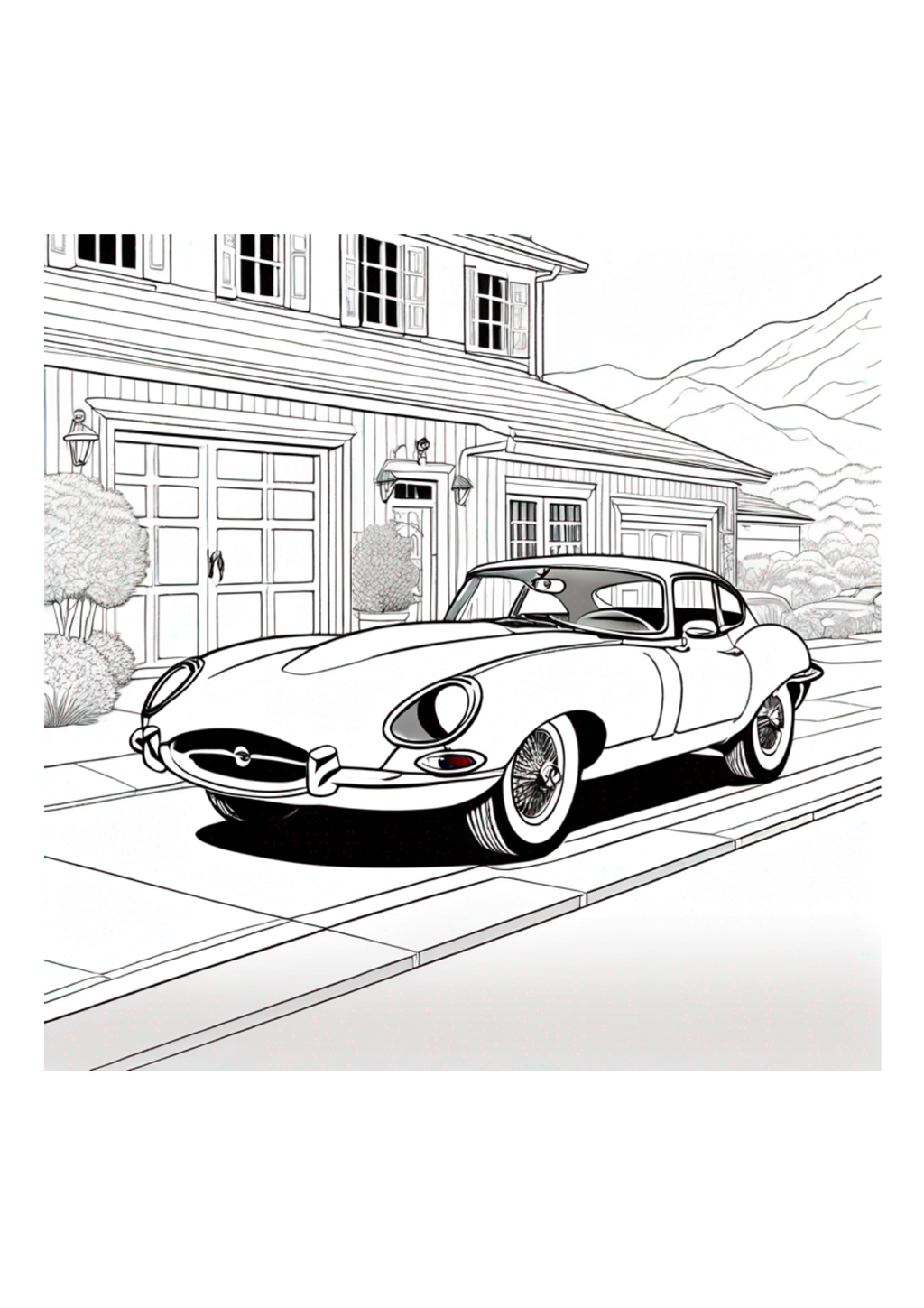 Cars Coloring Book – Car Coloring Book (40 Pages) Paperback