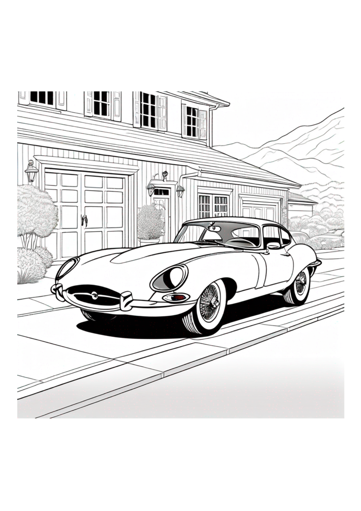 Cars Coloring Book – Car Coloring Book (40 Pages) Paperback