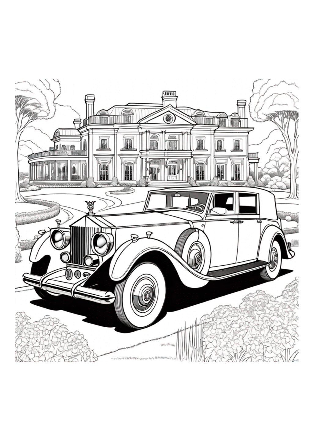 Cars Coloring Book – Car Coloring Book (40 Pages) Paperback