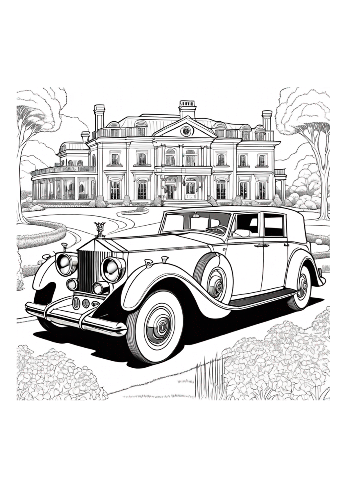 Cars Coloring Book – Car Coloring Book (40 Pages) Paperback