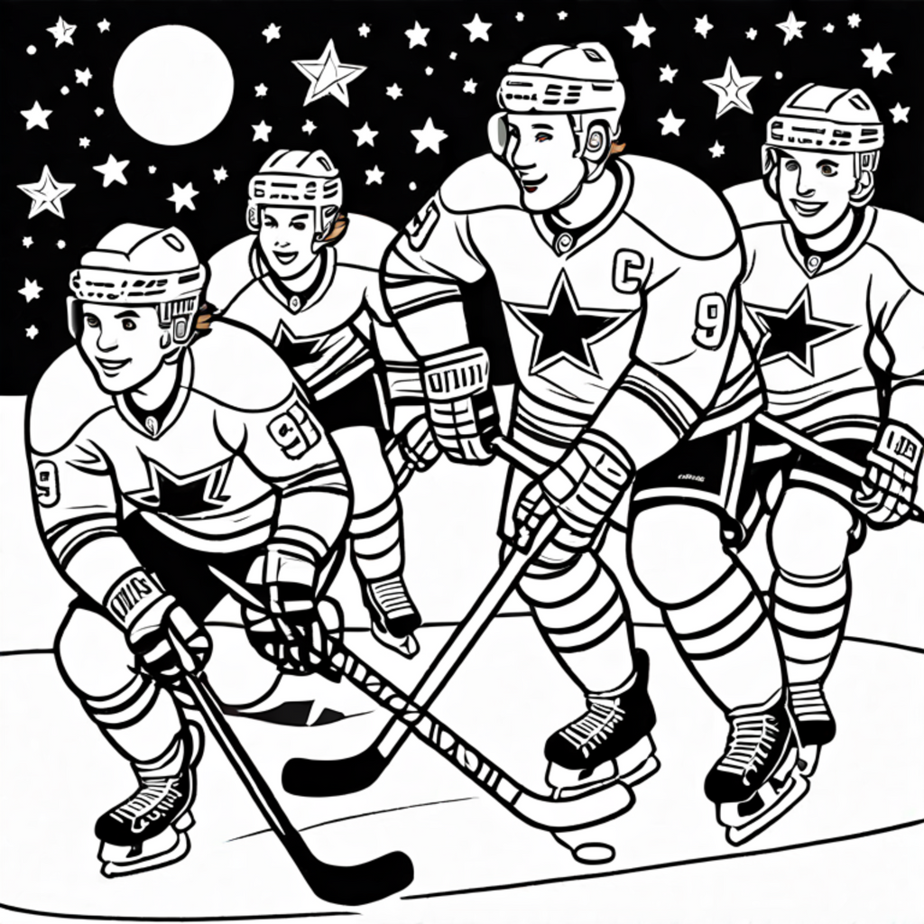 Hockey Pictures Color Book - Paperback