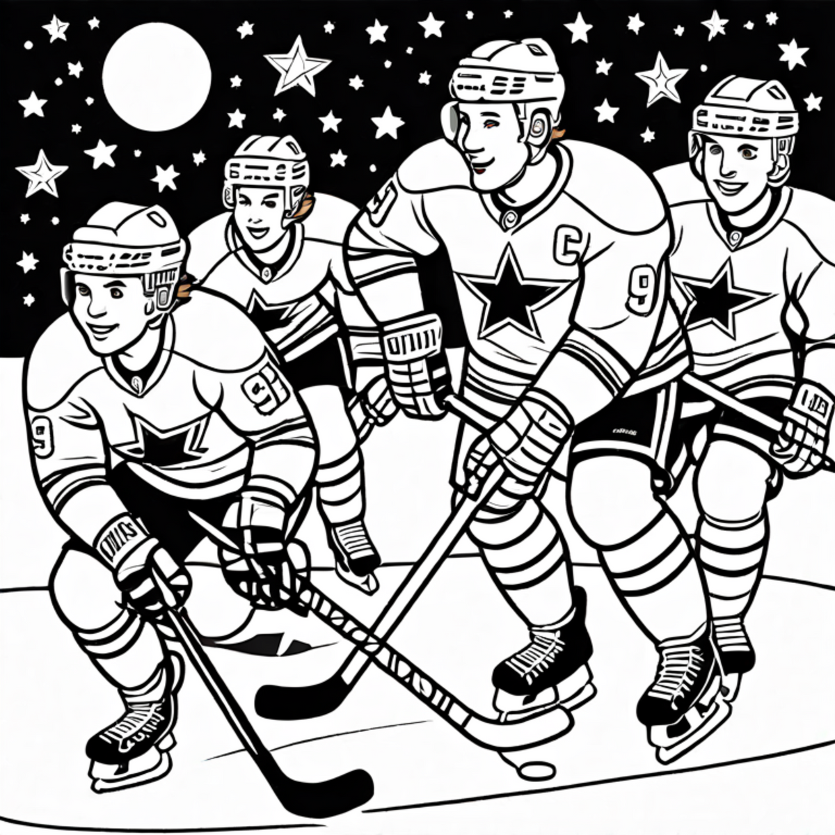 Hockey Pictures Color Book - Paperback