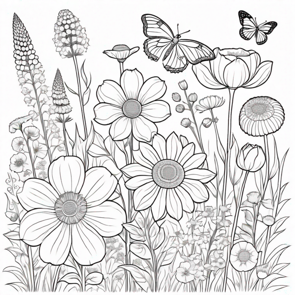 Flowers Coloring Book - Paperback
