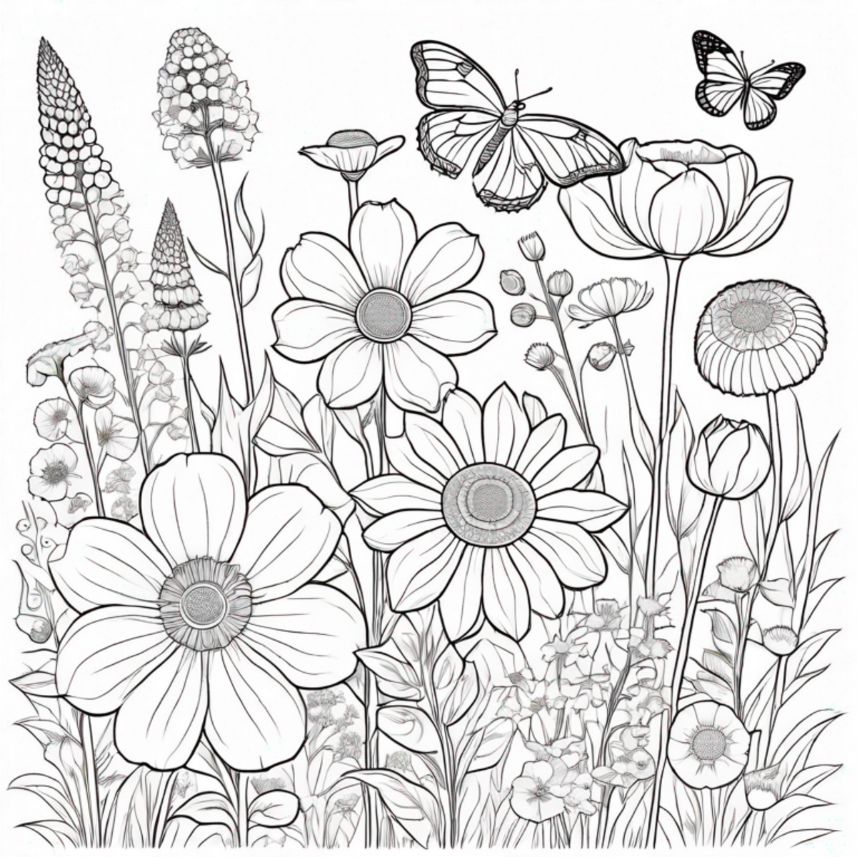Flowers Coloring Book - Paperback