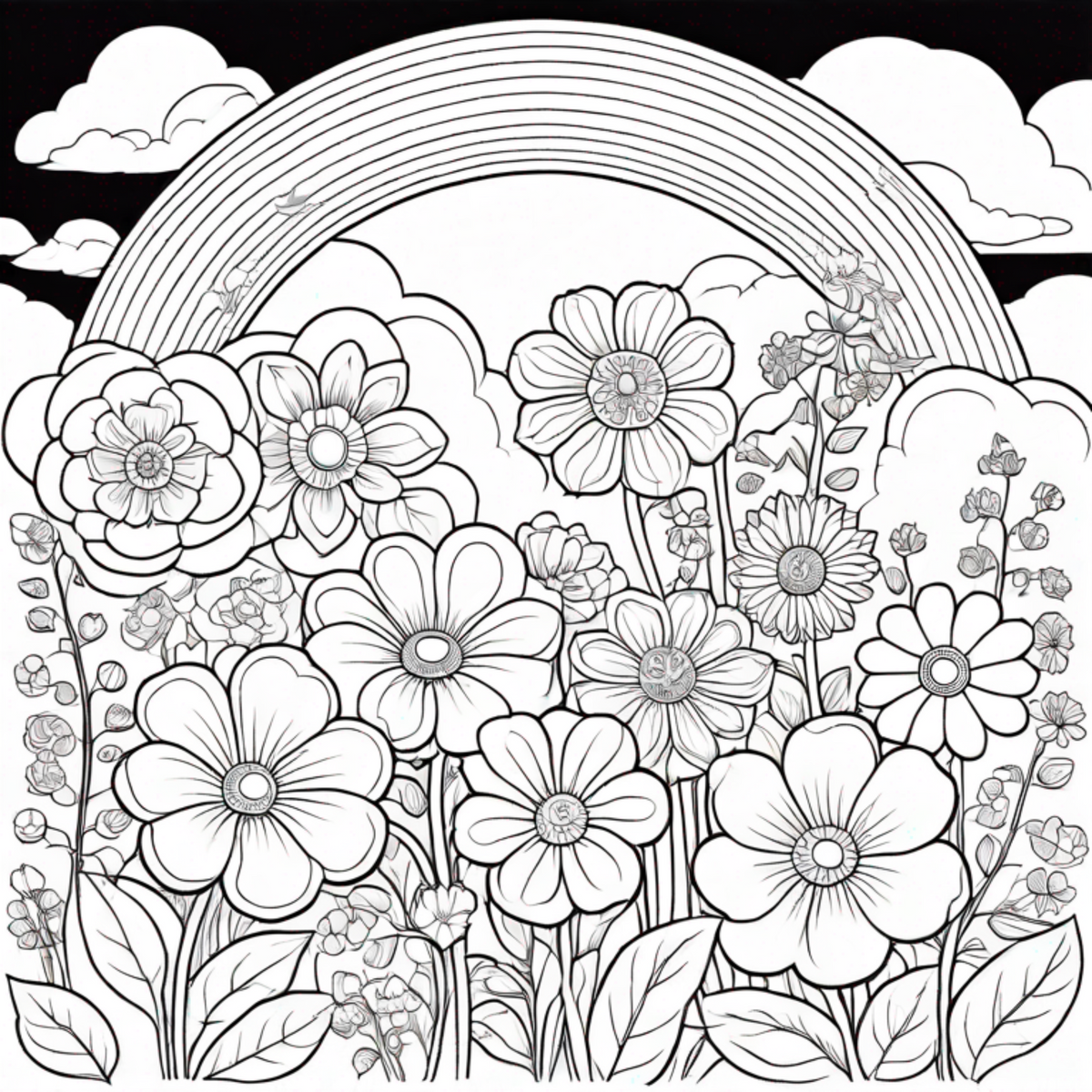 Flowers Coloring Book - Paperback