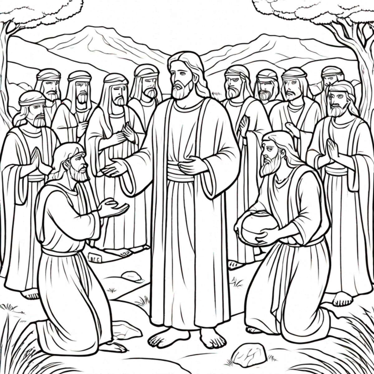Bible Story Color Book- Paperback