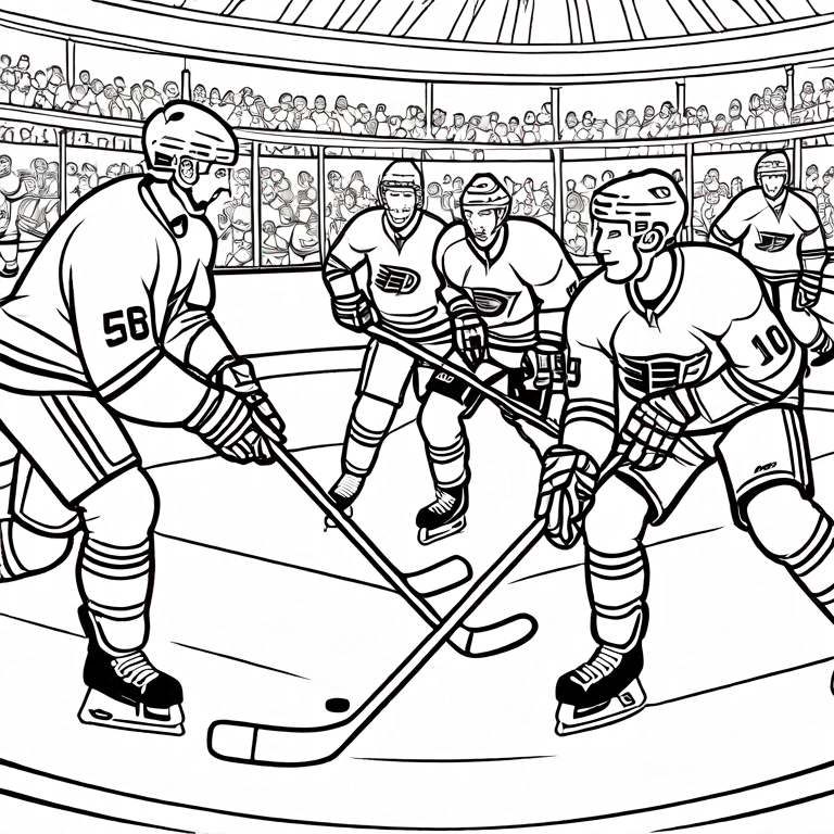 Hockey Pictures Color Book - Paperback