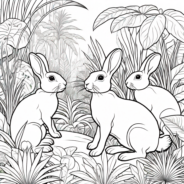 Rabbits are so cute- Colorbook - Paperback