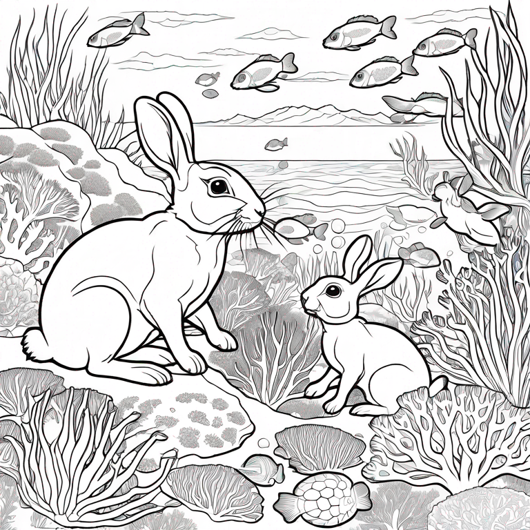 Rabbits are so cute- Colorbook - Paperback