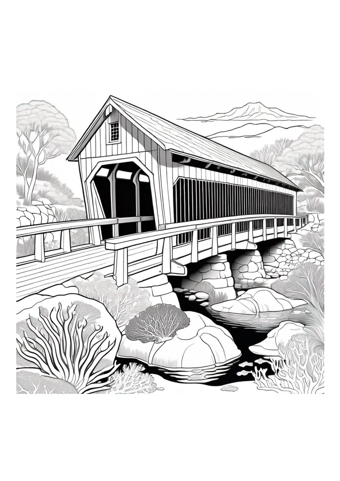 Covered Bridges - Color Book - Paperback
