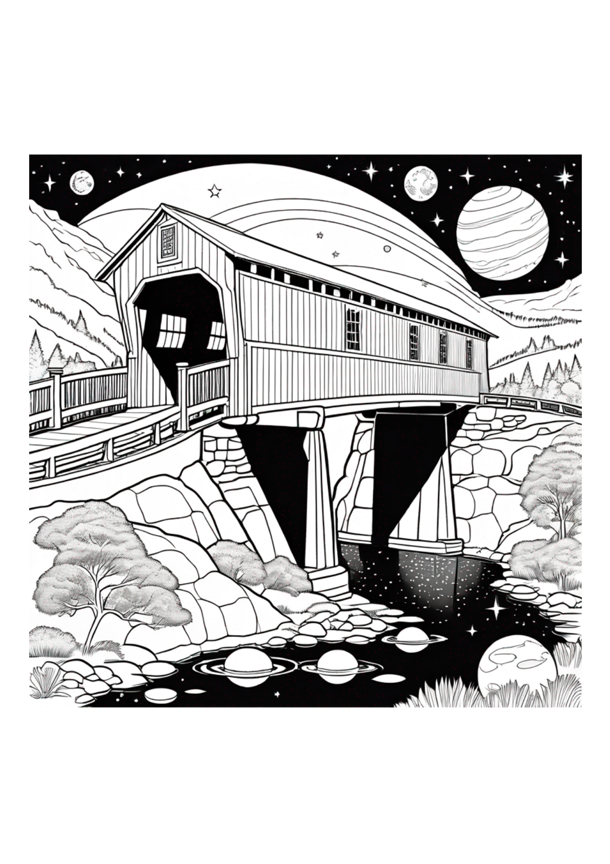 Covered Bridges - Color Book - Paperback