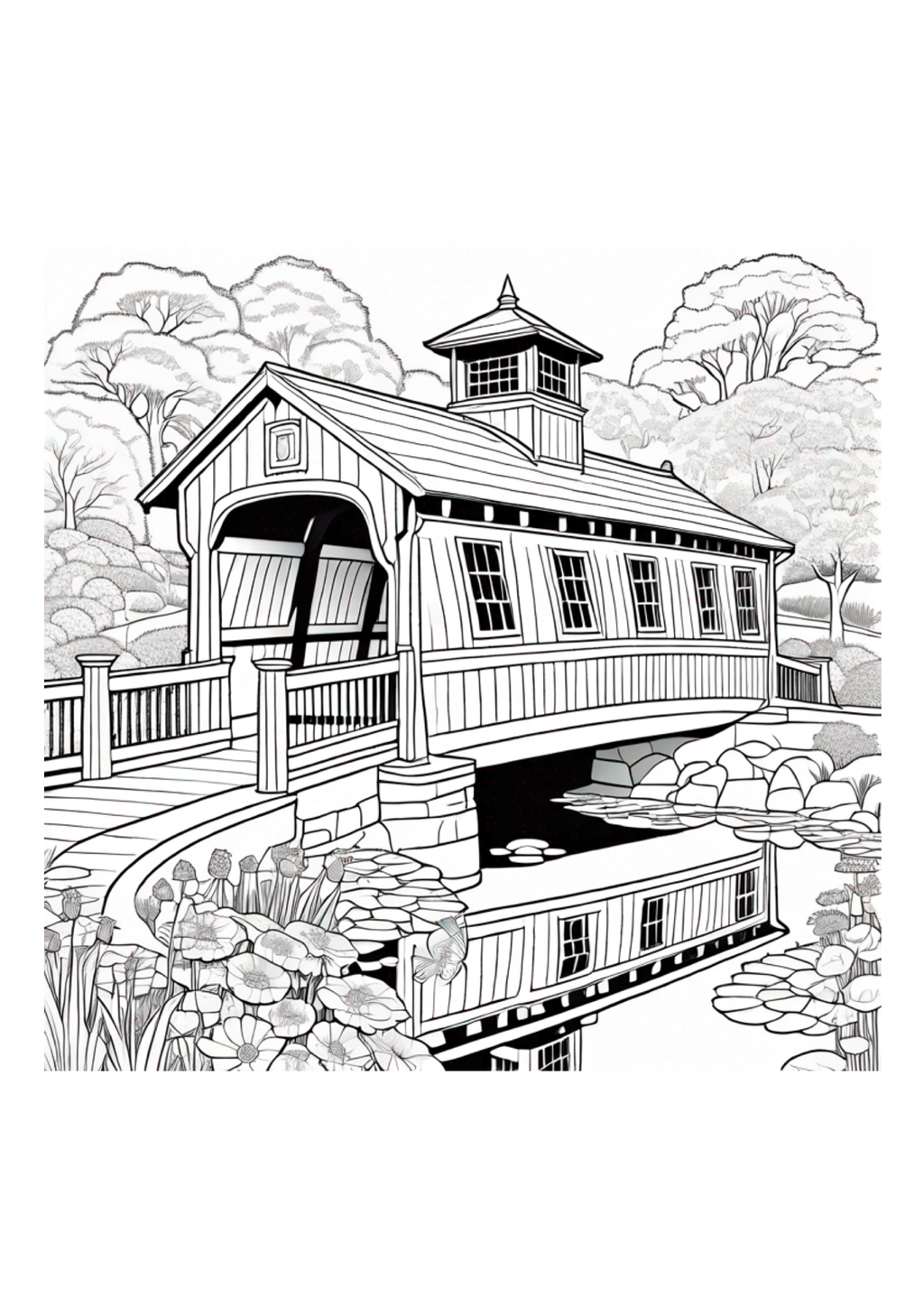 Covered Bridges - Color Book - Paperback