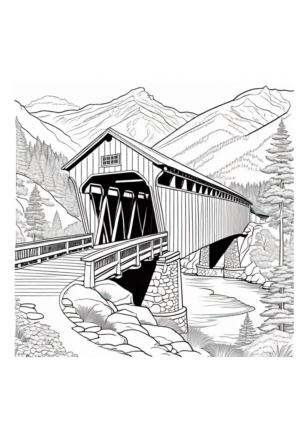 Covered Bridges - Color Book - Paperback