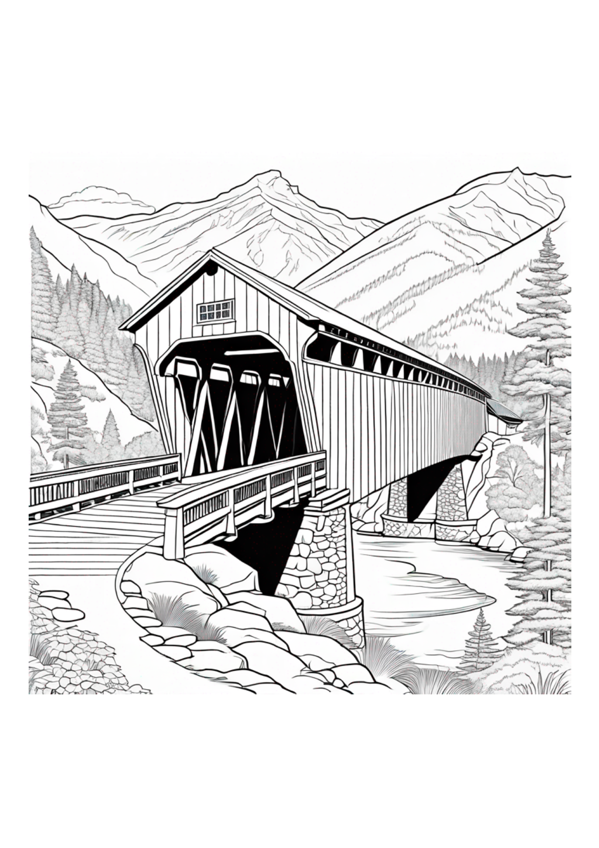 Covered Bridges - Color Book - Paperback