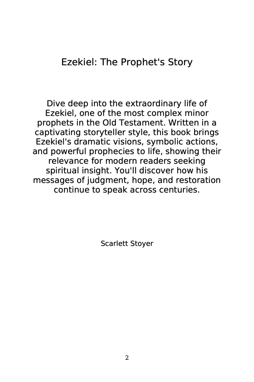 Ezekiel: The Prophet's Story - Paperback