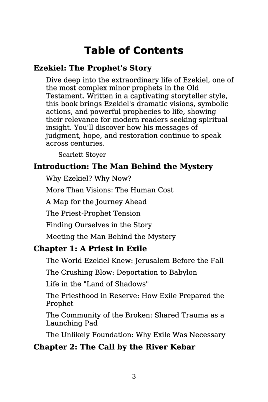 Ezekiel: The Prophet's Story (214pgs)  e-Book