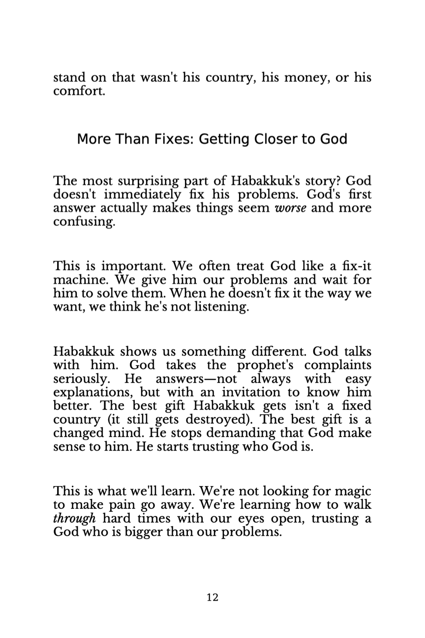 Habakkuk's Journey: From Doubt to Trust in Troubled Times - Paperback