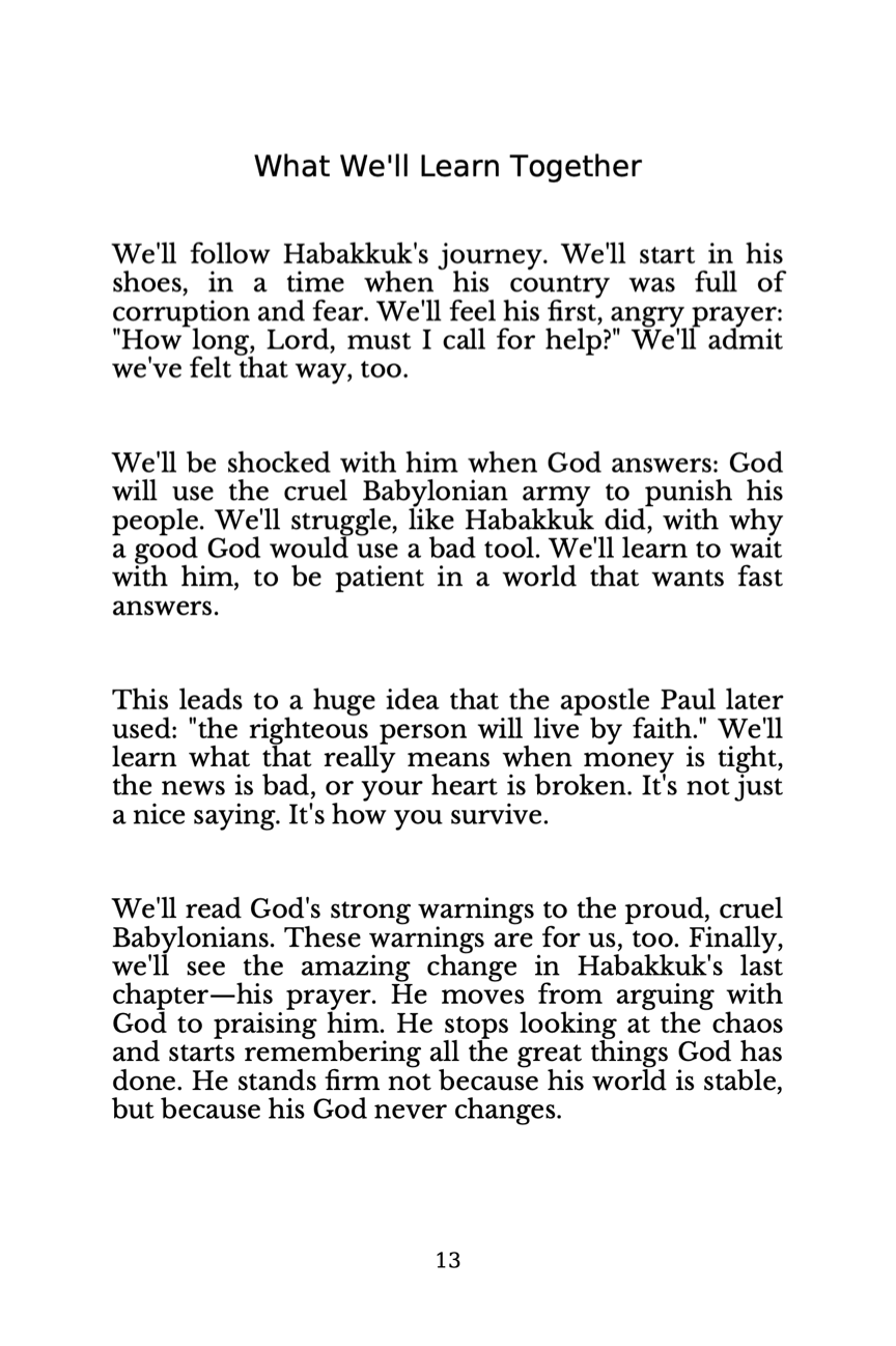 Habakkuk's Journey: From Doubt to Trust in Troubled Times - Paperback