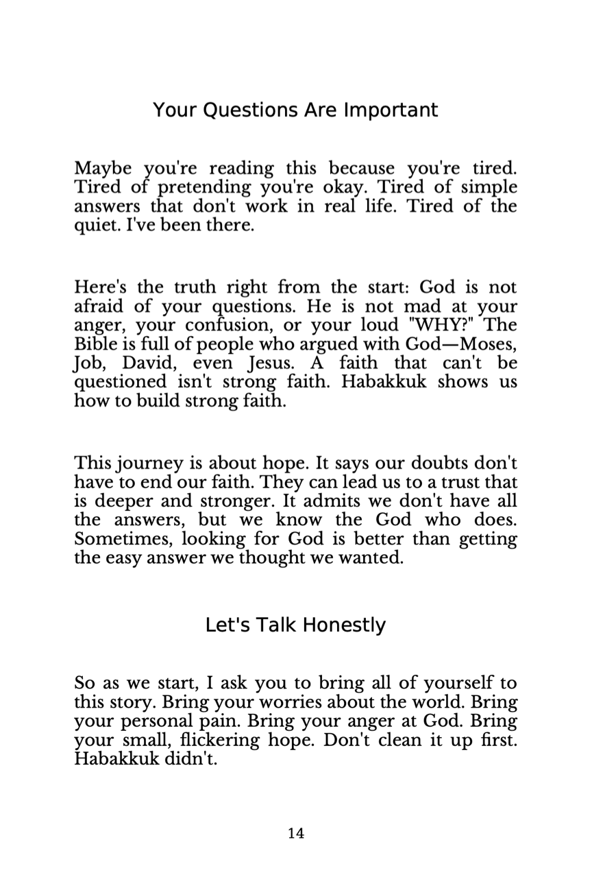 Habakkuk's Journey: From Doubt to Trust in Troubled Times - Paperback