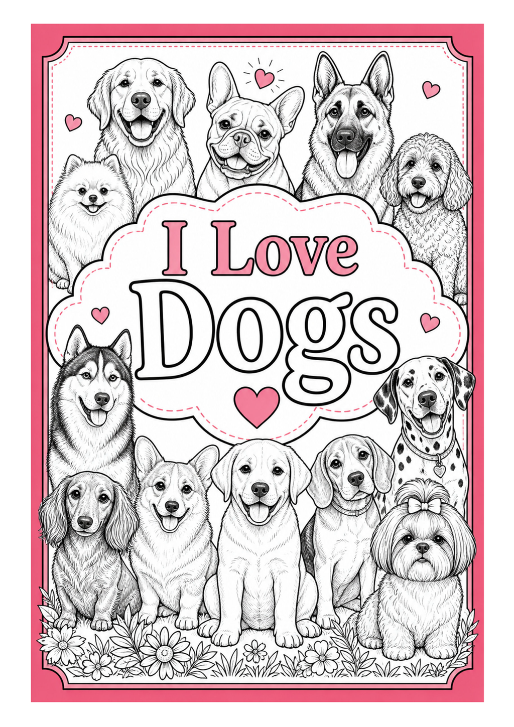 I Love Dogs - Color Book - Paperback