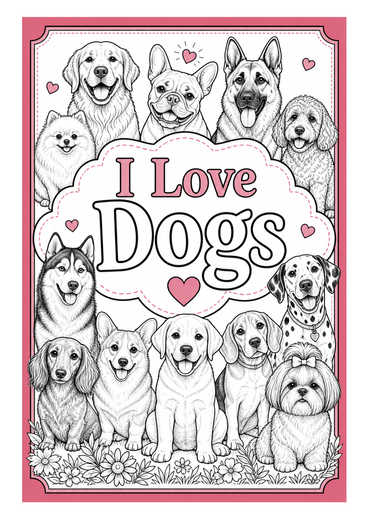 I Love Dogs - Color Book - Paperback