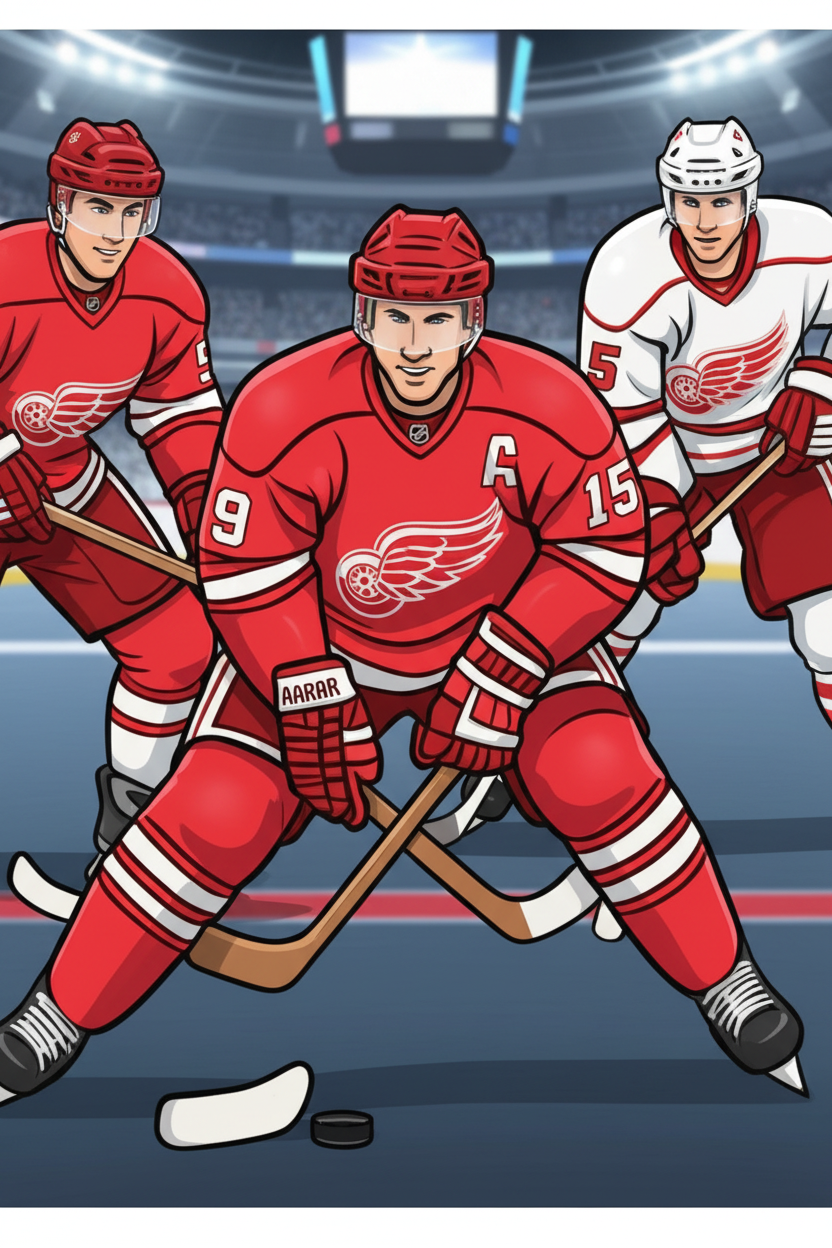 Colored sample page - Hockey Pictures Color Book