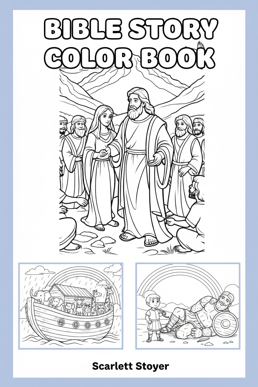 Cover - Bible Story Color Book by Scarlett Stoyer