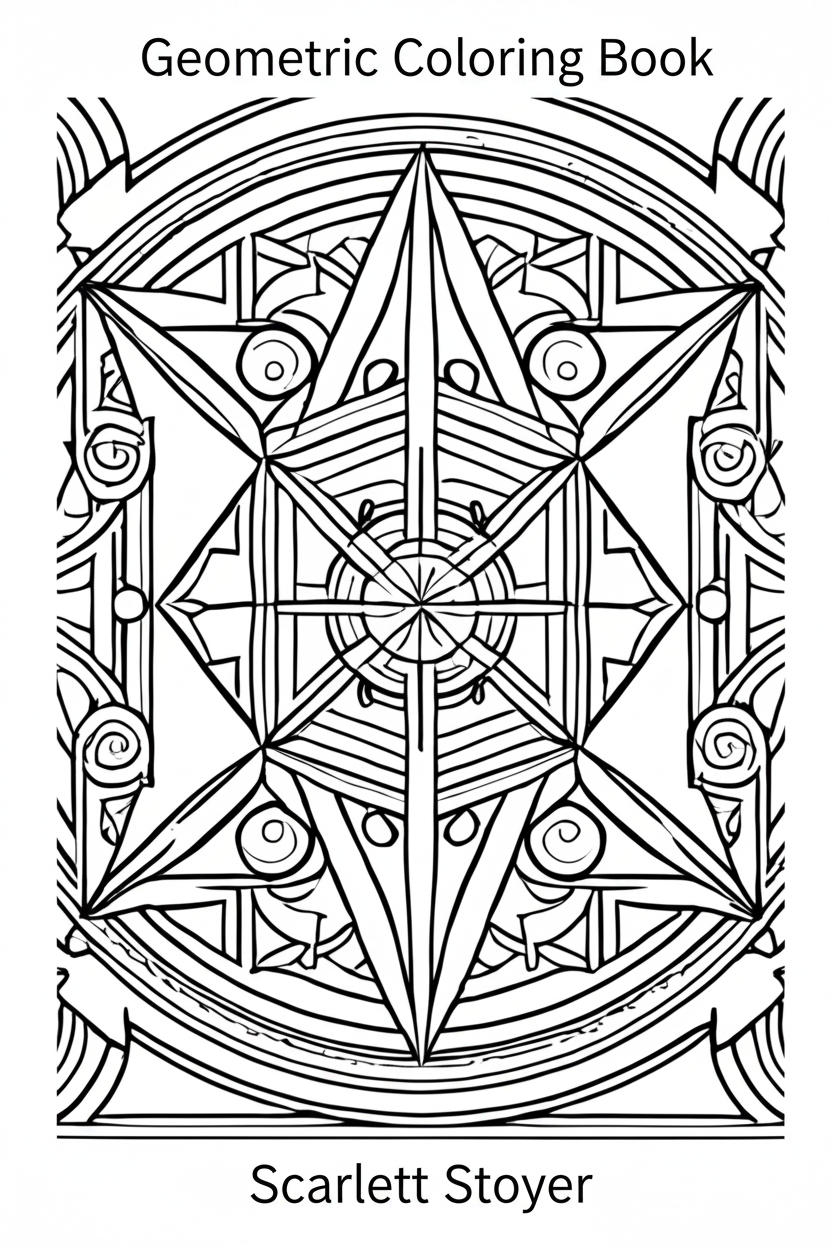 Cover - Geometric Coloring Book by Scarlett Stoyer