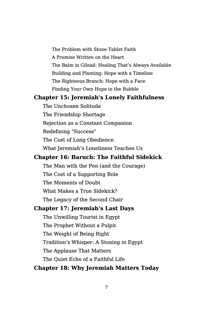 Jeremiah's Journey (pgs 187) Paperback